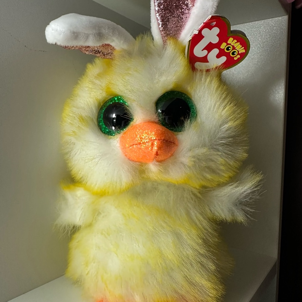 Ty Yellow and White Plush Bunny